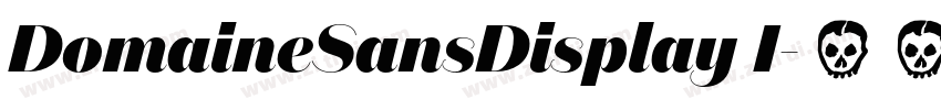 DomaineSansDisplay I字体转换